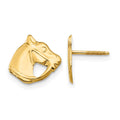 14k Madi K Horse Head Childrens Screwback Post Earrings