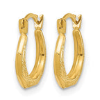 14k Madi K Textured 13mm Hoop Earrings