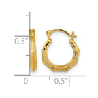 14k Madi K Textured 13mm Hoop Earrings