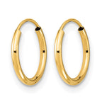 14k Madi K 1x12mm Endless Hoop Earrings