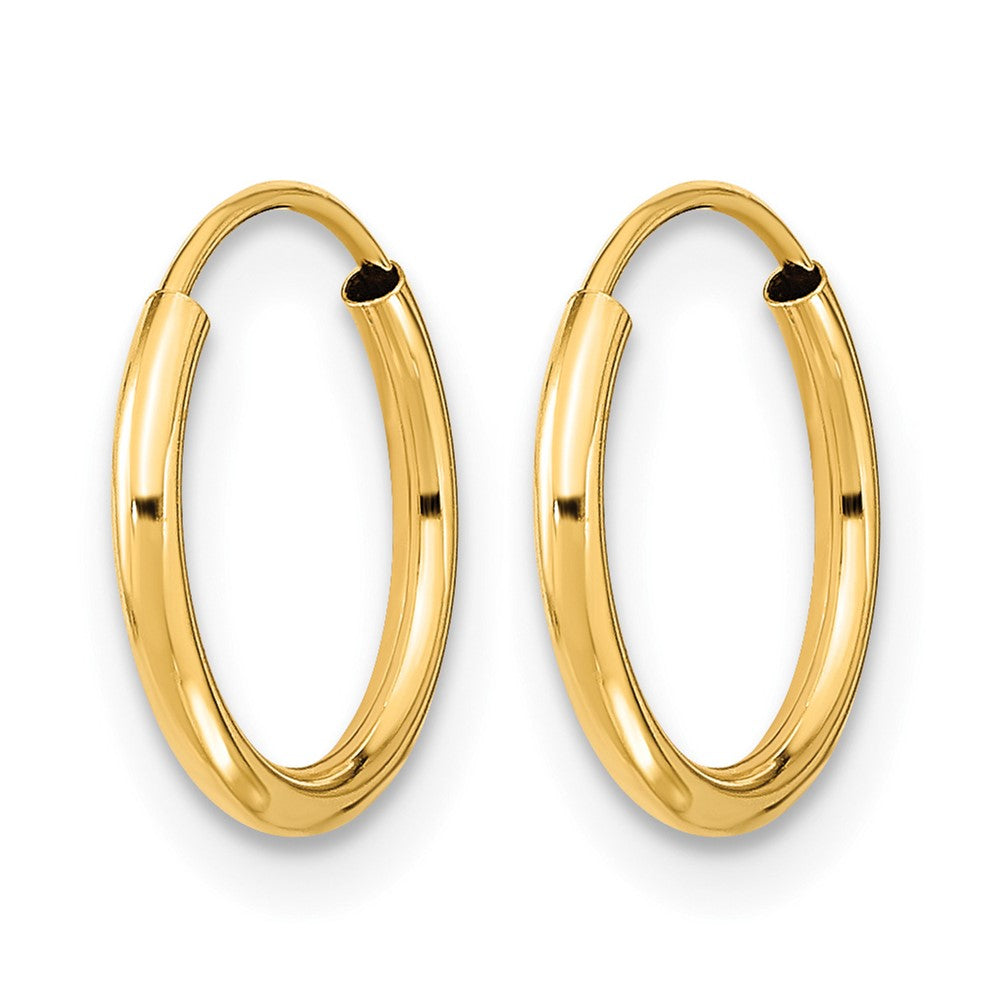 14k Madi K 1x12mm Endless Hoop Earrings