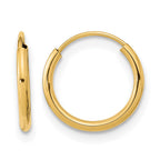 14k Madi K 1x12mm Endless Hoop Earrings