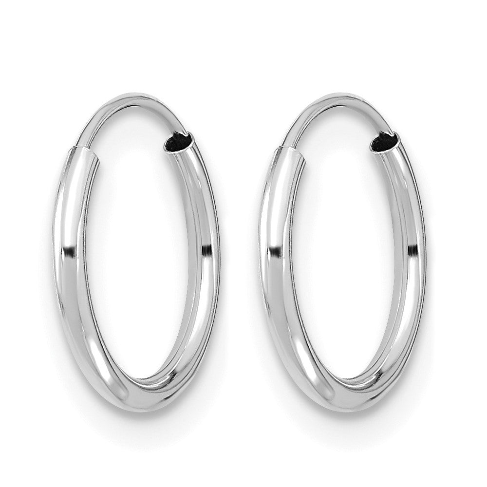 14k White Gold Madi K 1x12mm Endless Hoop Earrings