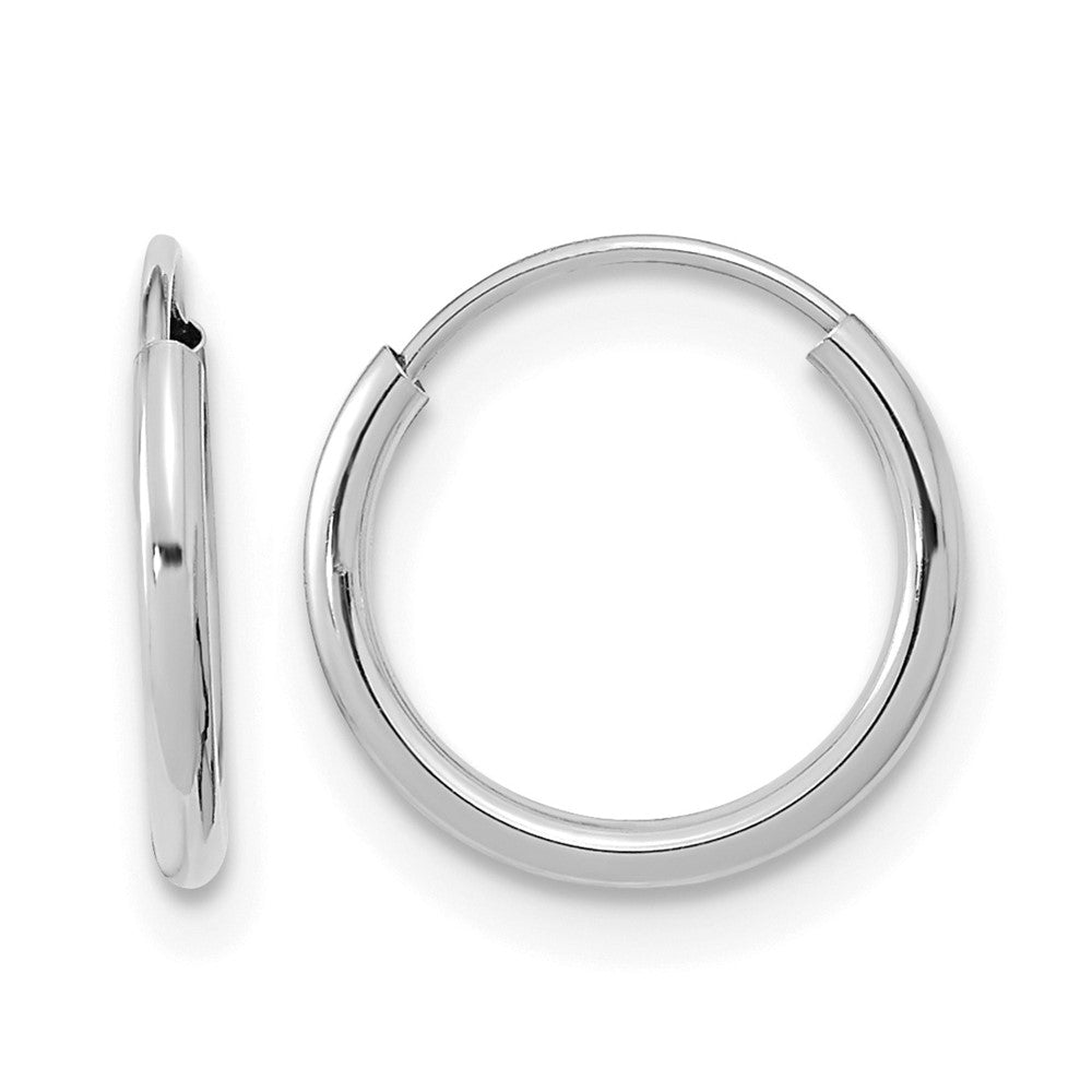 14k White Gold Madi K 1x12mm Endless Hoop Earrings