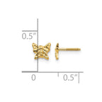 14k Madi K Butterfly Childrens Screwback Post Earrings
