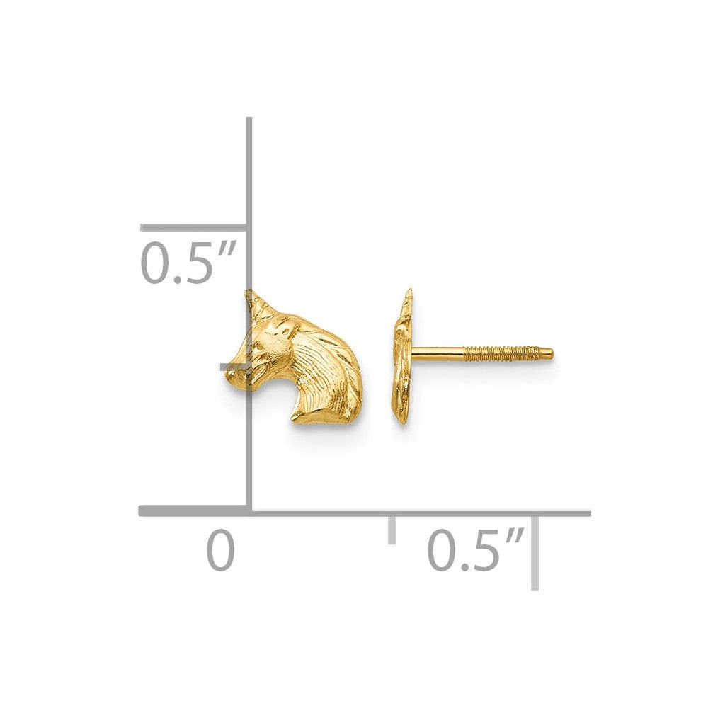 14k Madi K Unicorn Childrens Post Earrings