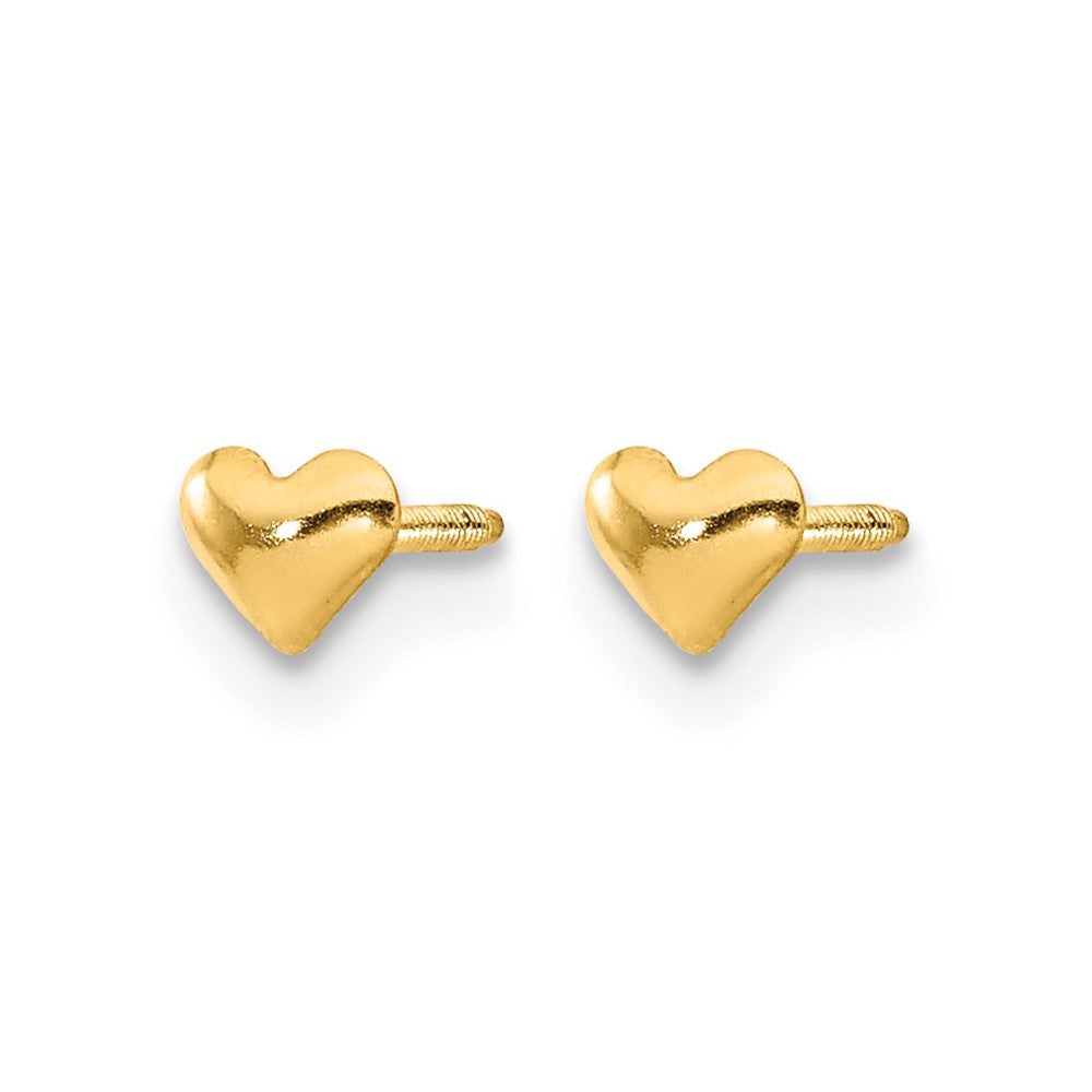 14k Madi K 4.00mm Heart Childrens Post Earrings
