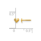 14k Madi K 4.00mm Heart Childrens Post Earrings