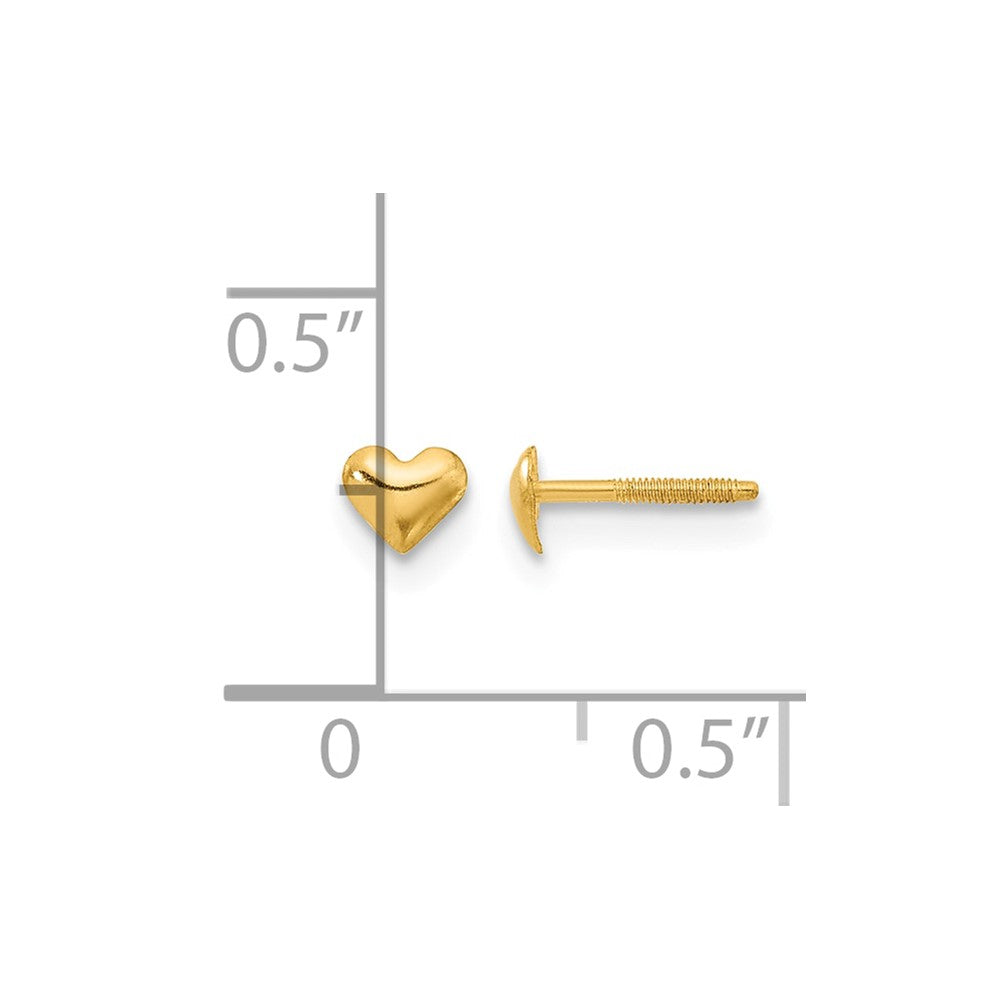 14k Madi K 4.00mm Heart Childrens Post Earrings