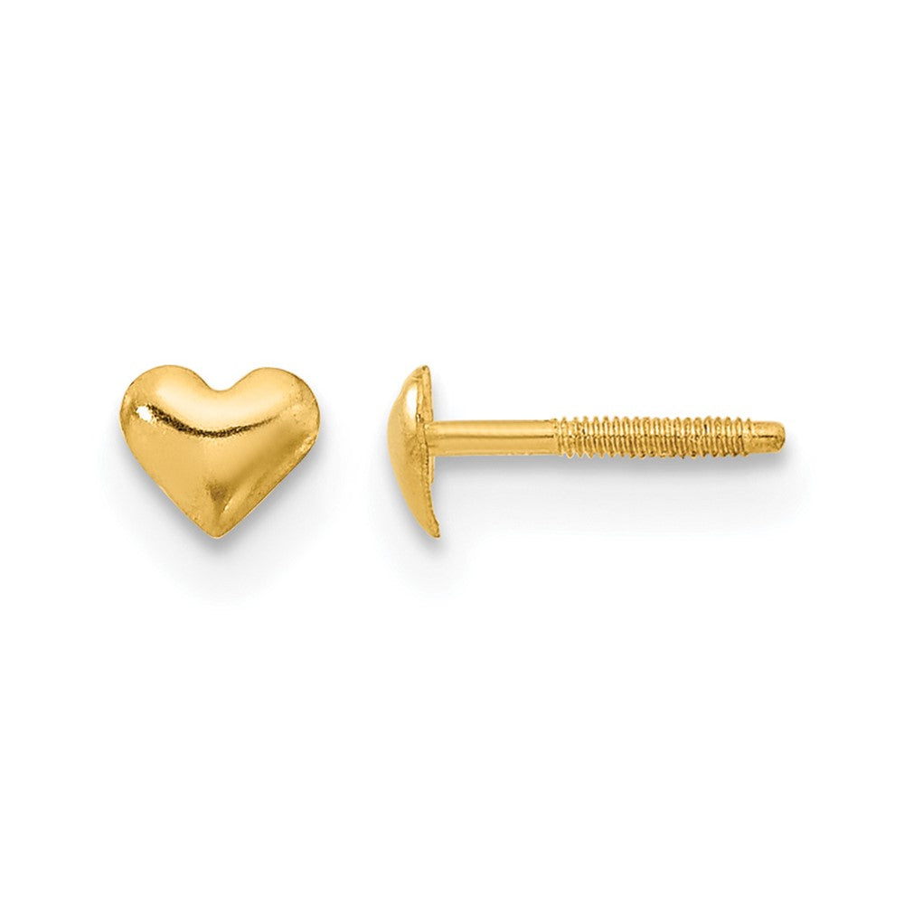 14k Madi K 4.00mm Heart Childrens Post Earrings