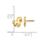 14k Madi K Pony Childrens Screwback Post Earrings