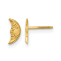 14k Madi K Moon with Face Childrens Screwback Post Earrings