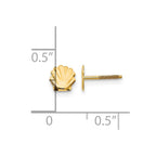 14k Madi K Shell Childrens Post Earrings