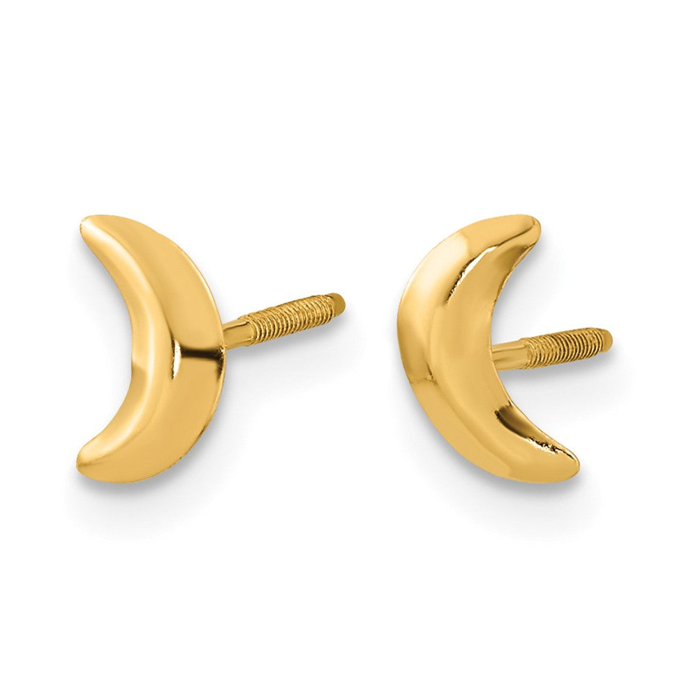 14k Madi K Moon Childrens Screwback Post Earrings