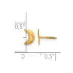 14k Madi K Moon Childrens Screwback Post Earrings