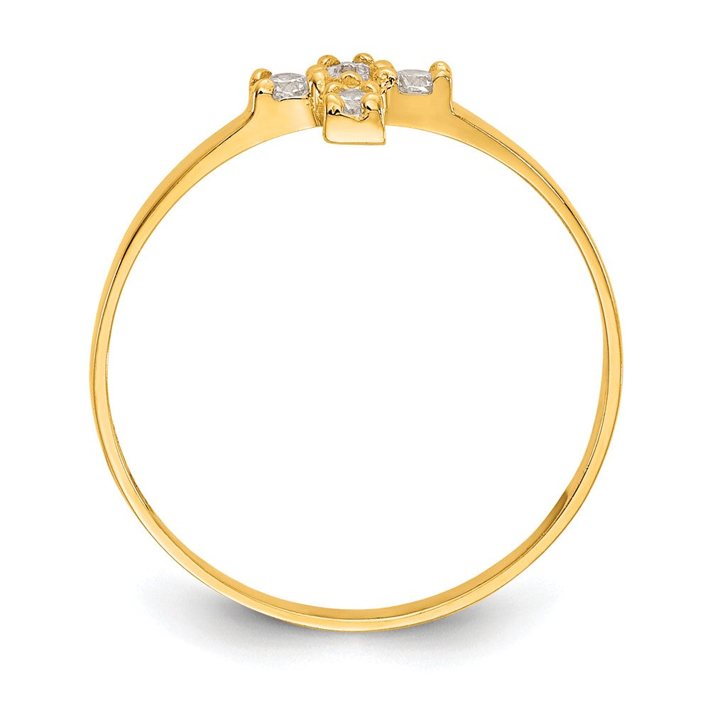 14k Madi K CZ Cross Baby / Childrens Ring