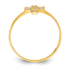 14k Madi K CZ Cross Baby / Childrens Ring
