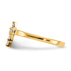 14k Madi K CZ Cross Baby / Childrens Ring