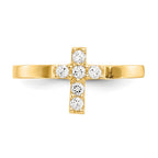 14k Madi K CZ Cross Baby / Childrens Ring