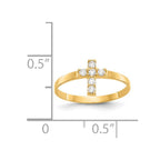 14k Madi K CZ Cross Baby / Childrens Ring