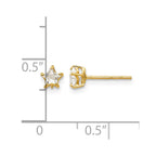 14k Madi K CZ 4mm Star Childrens Post Earrings
