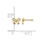 14k Madi K Bow Childrens Post Earrings
