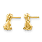 14k Madi K Sitting Dog Childrens Post Earrings
