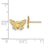 14k Madi K CZ Butterfly Childrens Post Earrings