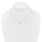 14k Madi K Small Hollow Heart 17 inch with 1 inch extender Necklace
