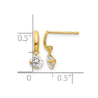 14k Madi K CZ Dangle Post Earrings