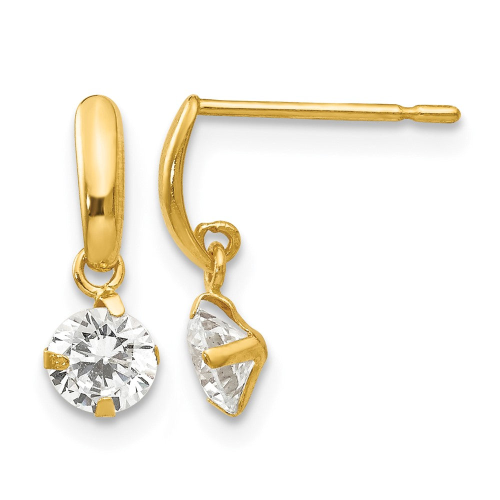 14k Madi K CZ Dangle Post Earrings