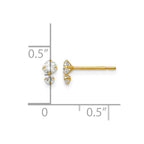 14k Madi K CZ Post Earrings