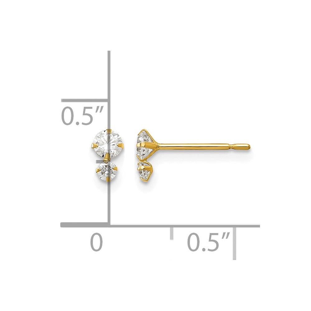 14k Madi K CZ Post Earrings