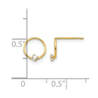 14k Madi K CZ Circle Childrens Post Earrings
