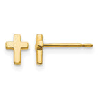 14k Madi K Tiny Cross Childrens Post Earrings