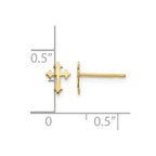 14k Madi K Cross Childrens Post Earrings