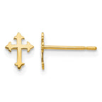 14k Madi K Cross Childrens Post Earrings