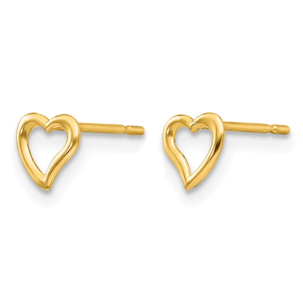 14k Madi K 5.00mm Heart Childrens Post Earrings