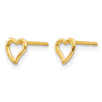 14k Madi K 5.00mm Heart Childrens Post Earrings