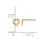14k Madi K 5.00mm Heart Childrens Post Earrings