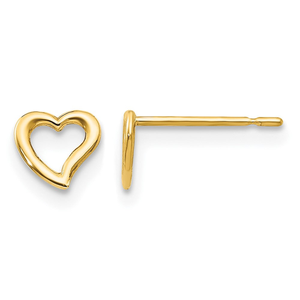 14k Madi K 5.00mm Heart Childrens Post Earrings