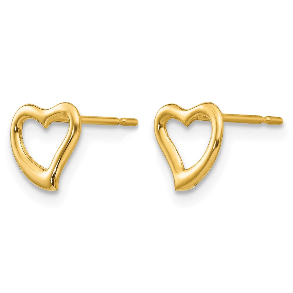 14k Madi K 7.00mm Heart Childrens Post Earrings