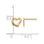 14k Madi K 7.00mm Heart Childrens Post Earrings
