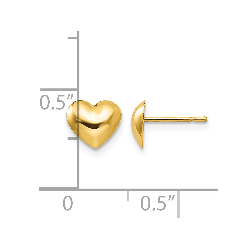 14k Madi K 7.00mm Heart Childrens Post Earrings
