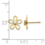 14k Madi K CZ Flower Childrens Post Earrings