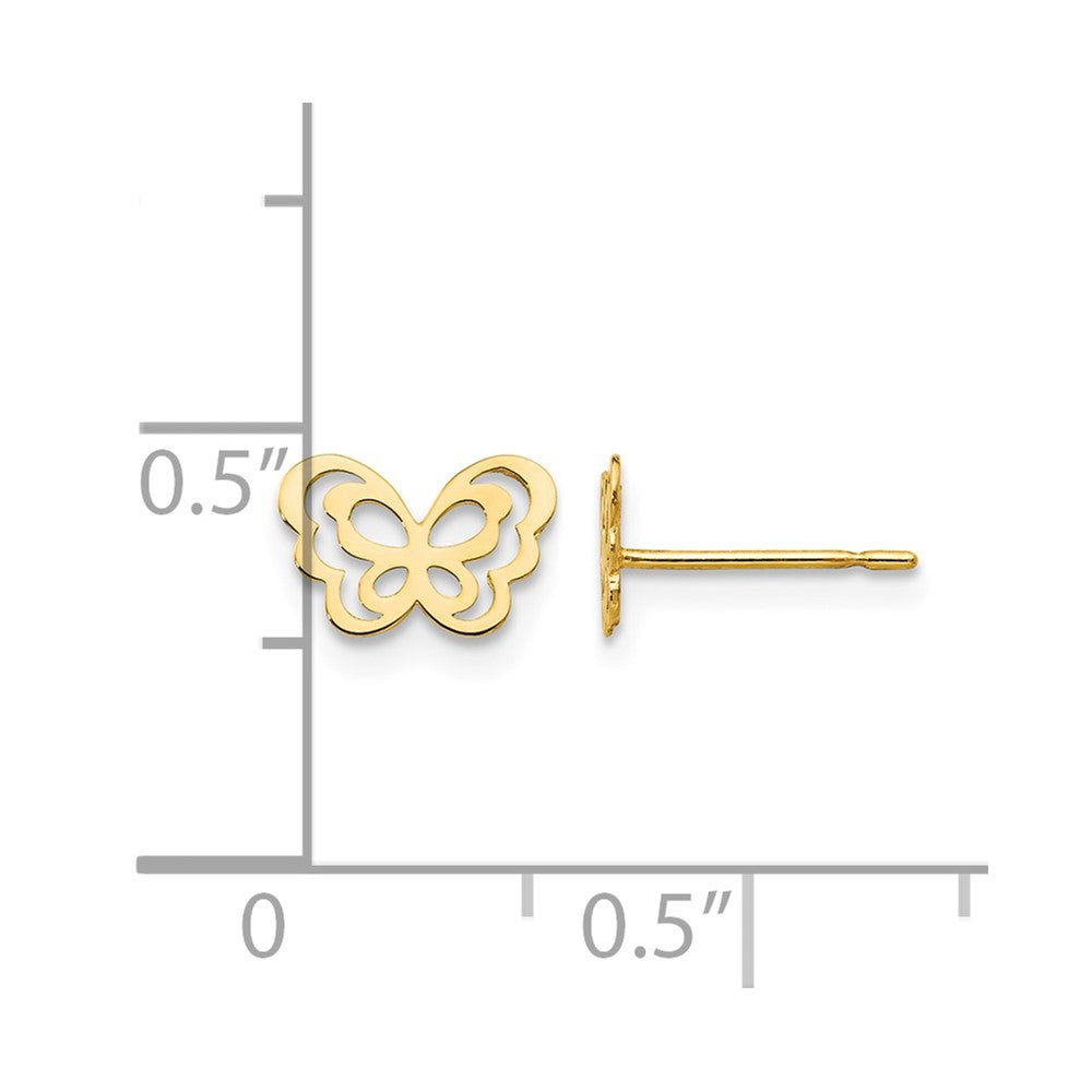 14k Madi K Butterfly Childrens Post Earrings