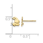 14k Madi K CZ Bunny Childrens Post Earrings