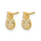 14k Madi K Diamond-cut Pineapple Childrens Post Earrings
