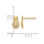 14k Madi K Diamond-cut Pineapple Childrens Post Earrings