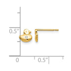 14k Madi K CZ Duck Childrens Post Earrings